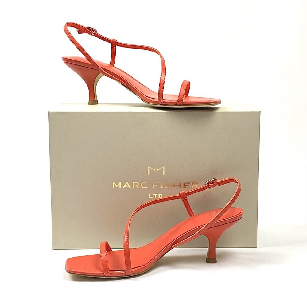 New Marc Fisher LTD Gove Orange Leather Slingback Sandal 7.5 & 8